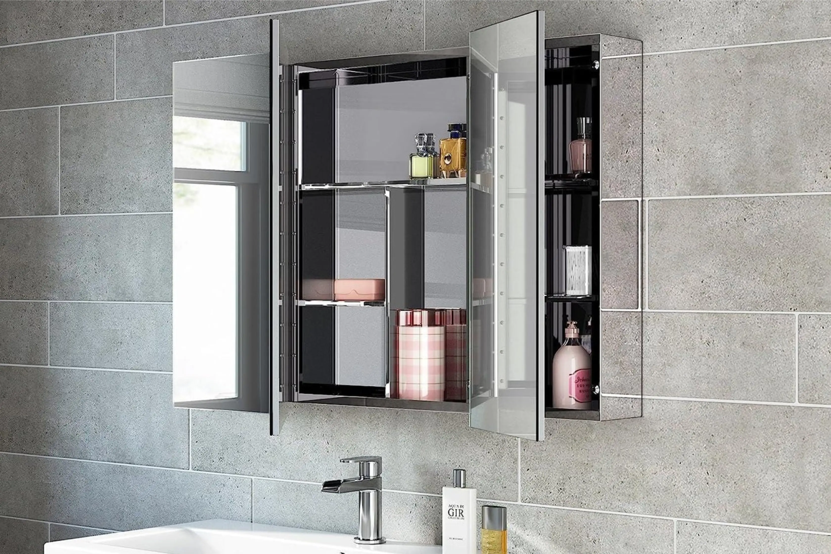 Mirrored Bathroom Cabinet Wall Mounted